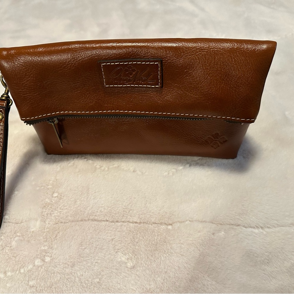 Brown Leather Clutch